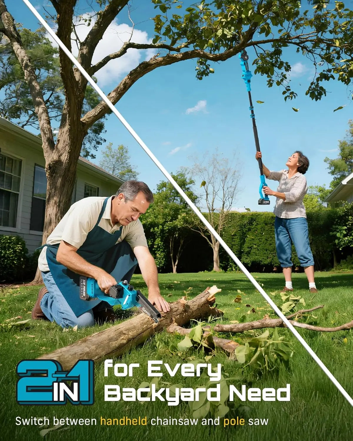 Zeesii™ UltraCut Y9 6” Brushless Cordless Outdoor Power Tool Kit + FREE Battery & Charger