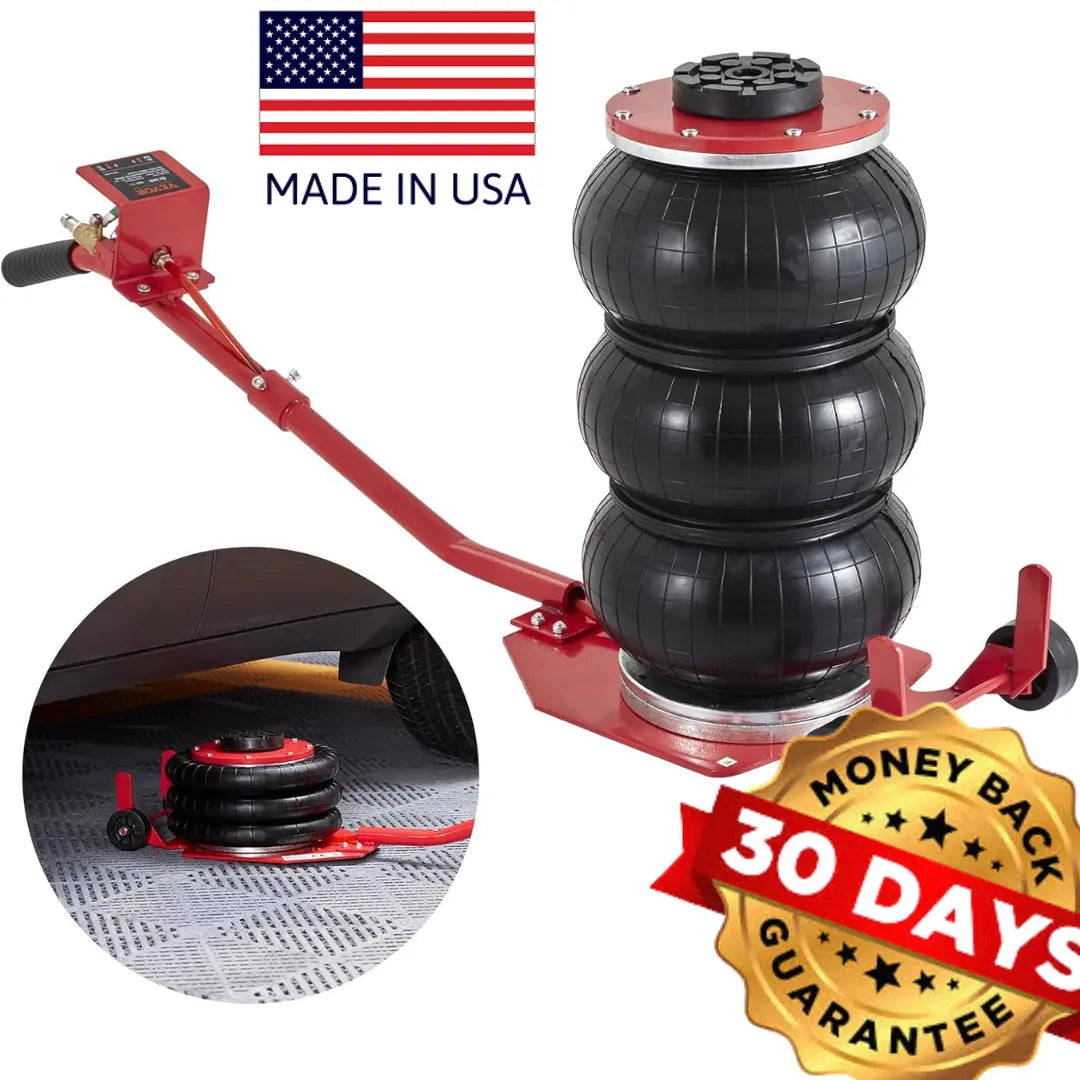 BRAVQON TitanLift - 3Ton Air Jack Triple Bag Pneumatic Jack 6600 lbs Fast Lift 3-5s Heavy Duty Car Jack