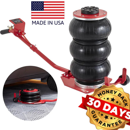 BRAVQON TitanLift - 3Ton Air Jack Triple Bag Pneumatic Jack 6600 lbs Fast Lift 3-5s Heavy Duty Car Jack
